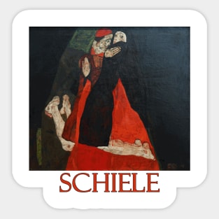Cardinal and Nun by Egon Schiele Sticker
